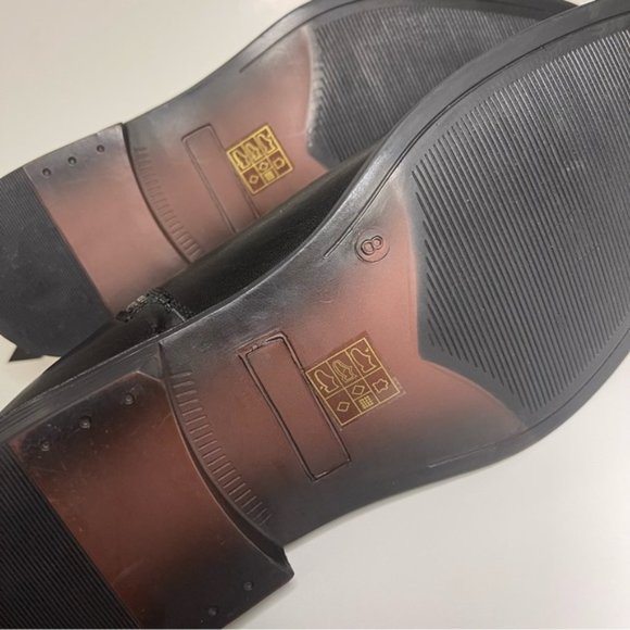 Silver Street Leather Boots Men's Size 8 Wide Fit Black Flat Brogue Style NEW - Picture 13 of 14